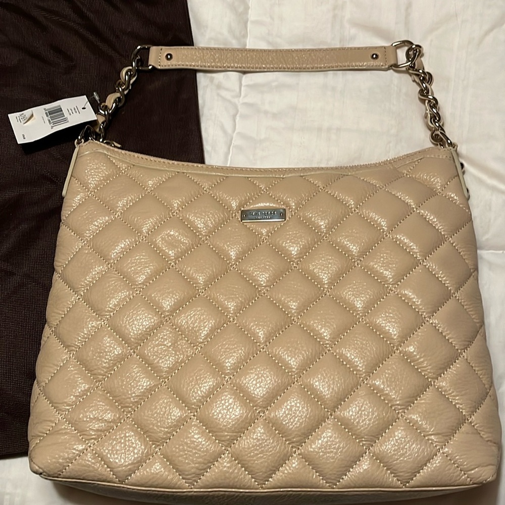 Kate Spade cream quilted handbag & matching wallet. Brand new!